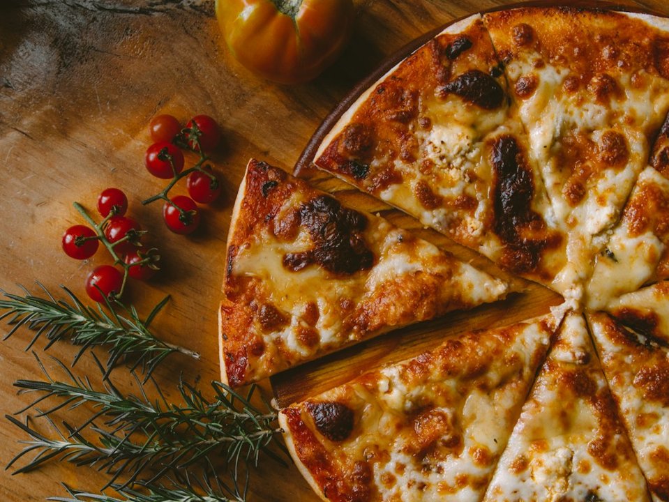 Fresh pizza from the kitchen